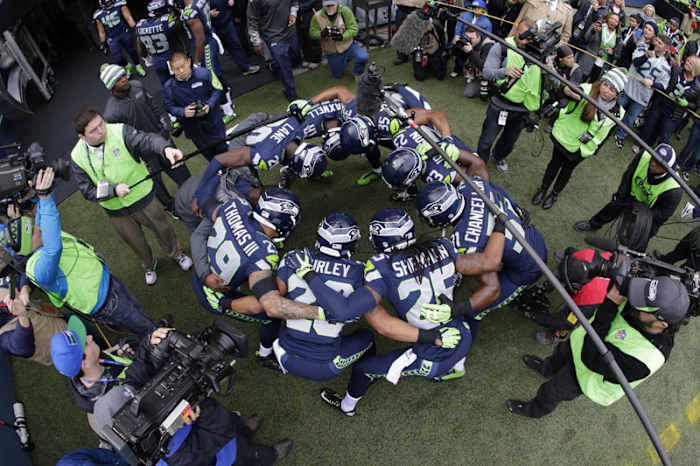 Seahawks united. (Scott Eklund/AP)